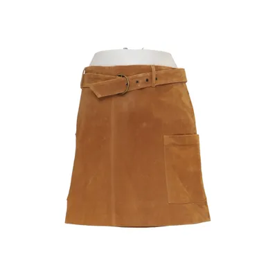 Lædernederdel (Brun) fra Cotton Club Læder, Polyester