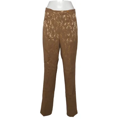 Hose (Braun, Gold) von Miss H. Elasthan, Polyester, Viskose