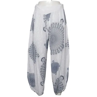 Harem pants (Blue, White) Elastane, Viscose