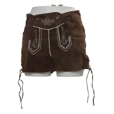 Lædershorts (Brun) fra Waldschütz Polyester, Ruskind