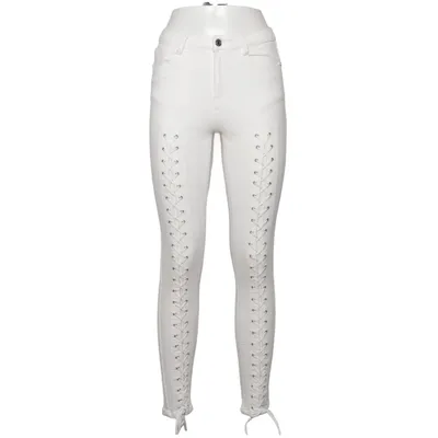 Jeans (White) from Hustler Cotton, Elastane, Viscose
