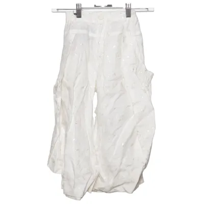Pantalon patte d'éléphant (Blanc) de Carbon Lin