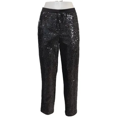 Pants (Black, Silver) from ASOS Design Polyester