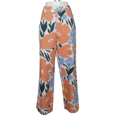 Palazzo pants (White, Orange, Blue) from Marimekko x Uniqlo Cotton