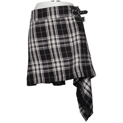 Wrap skirt (Black, White, Purple) from Black Premium by EMP Polyester, Viscose