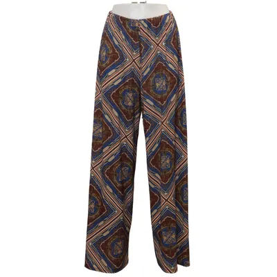 Palazzo pants (Blue, Brown, Multicolored) from Zara Basic Elastane, Polyester
