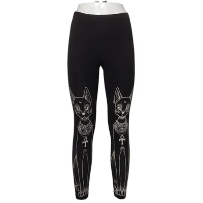Leggings (Sort) fra Killstar Bomuld, Elastan