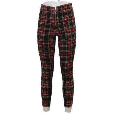 Byxor (Svart, Röd, Vit) från Zara Elastan, Polyester, Viskos