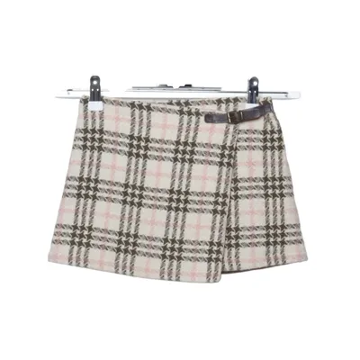 Slå om-nederdel (Beige, Pink, Brun) fra Burberry Bomuld, Polyamid, Uld
