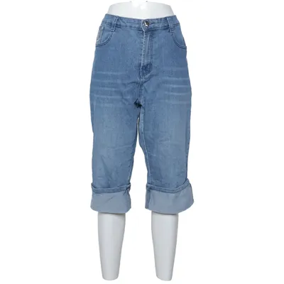 Driekwart broek (Blauw) van Miss O&Y Katoen, Elastaan, Polyester