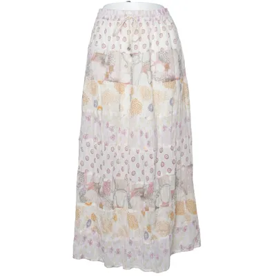 Jupe longue (Blanc, Multicolore) de Sophia Coton