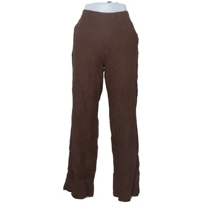 Pants (Brown) from Stradivarius Linen, Viscose