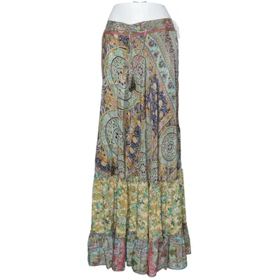 Maxi skirt (Green, Blue, Multicolored) from Gold & Silver Viscose