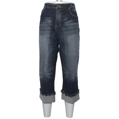 Driekwart broek (Blauw) van Baby Phat Katoen, Elastaan