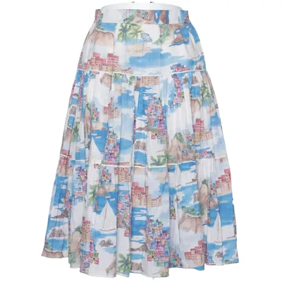 Jupe longue (Blanc, Multicolore) de Brooks Brothers Coton