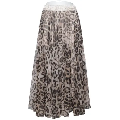 Maxi rok (Beige, Zwart) van New Collection Elastaan, Viscose