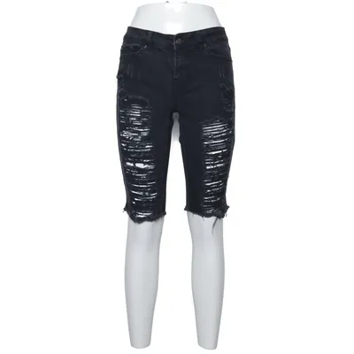 Denim shorts (Zwart) van Fashion Victim Katoen, Elastaan