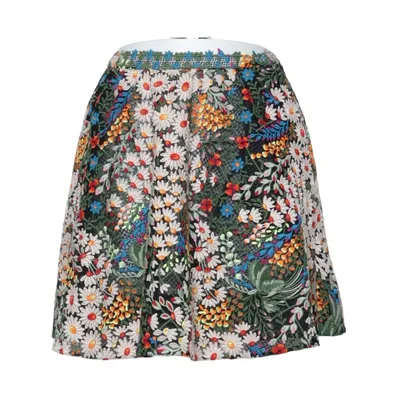 Skirt (Black, Multicolored) from Valentino Cotton, Polyester, Silk