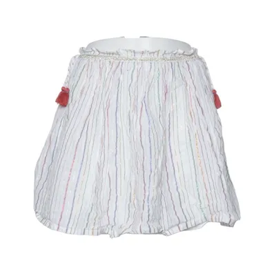 Skirt (White, Multicolored) from Cyrillus Cotton, Metallic fiber