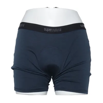 Fietsbroekje (Blauw) van Super.Natural Elastaan, Merinowol, Polyester