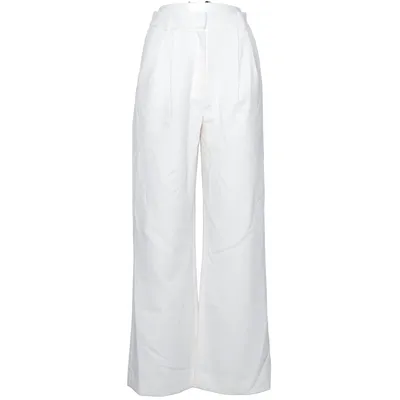 Suit pants (White) from Abercrombie & Fitch Elastane, Polyester
