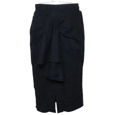 Skirt (Black) from Yves Saint Laurent Elastane, Wool