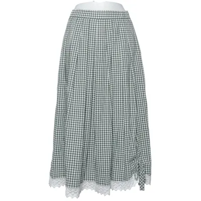 Jupe (Vert, Blanc) de Alphorn Acétate, Polyester, Viscose