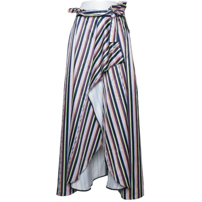 Wikkelrok (Blauw, Geel, Meerkleurig) van Mangano Polyester