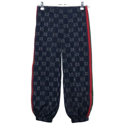 Sweatpants (Blå, Flerfarvet) fra Gucci Bomuld, Metallfiber, Polyamid
