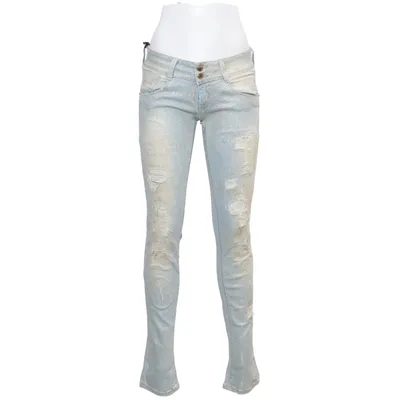 Jeans (Blue, Gold) from Met Cotton, Elastane