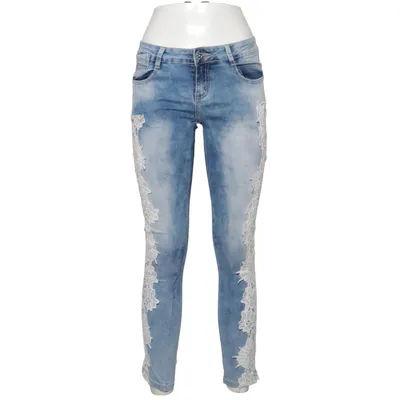 Spijkerbroek (Blauw, Wit) van Realty Jeans Katoen, Elastaan