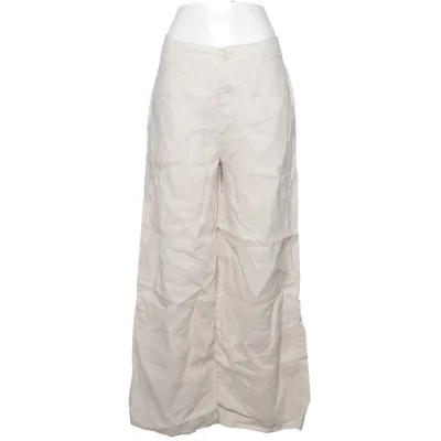 Broek (Beige) van Mango Katoen, Linnen, Polyester