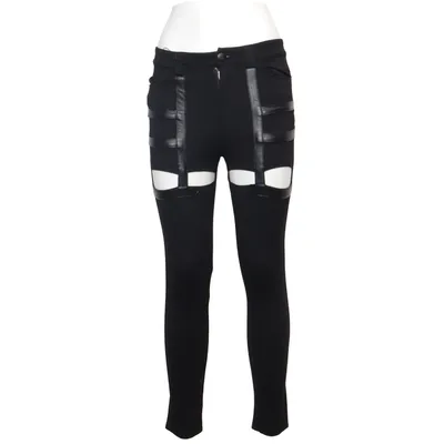 Pantalon (Noir) de Punk Rave Acrylique, Viscose
