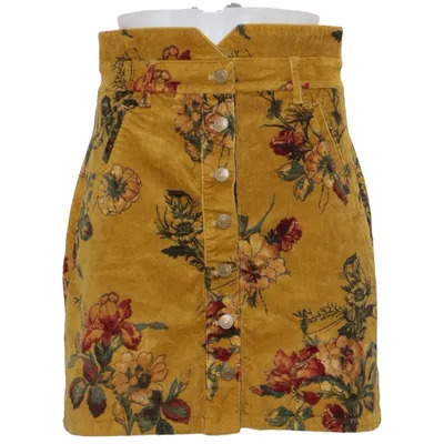 Skirt (Yellow, Multicolored) from Anthropologie Cotton, Elastane, Modal