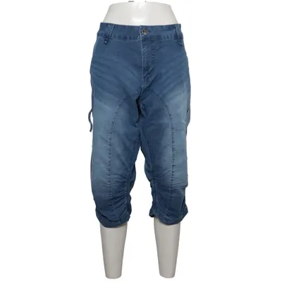 Driekwart broek (Blauw) van Zizzi Katoen, Elastaan, Polyester
