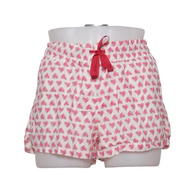 Pajama shorts (White, Pink) from Queentex Cotton, Elastane
