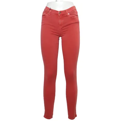 Spijkerbroek (Rood) van 7 for All Mankind Katoen, Elastaan, Polyester