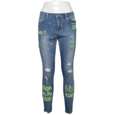 Jeans (Blue, Green) from Blue Rags Cotton, Elastane, Polyester