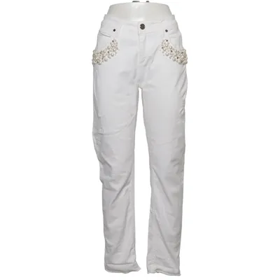 Jeans (Vit) från Eureka Bomull, Elastan