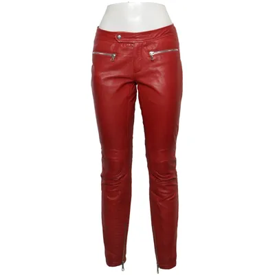 Lederhose (Rot) von Set Elasthan, Leder, Polyester