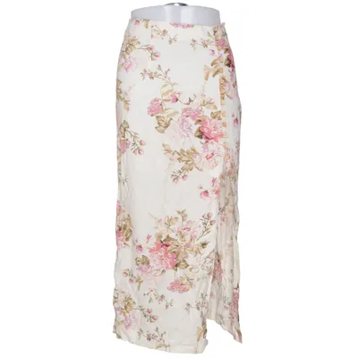 Maxi skirt (White, Pink, Green) from Mango Linen, Viscose