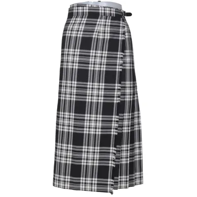 Jupe (Noir, Blanc) de James Pringle Weavers Polyester, Laine