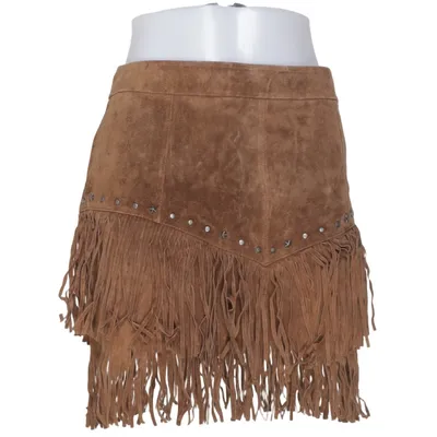 Lederrock (Braun) von Zara Basic Collection Leder
