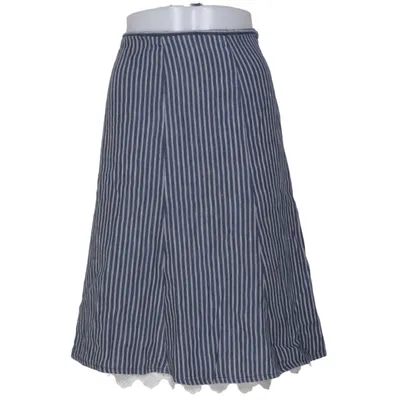 Jupe (Bleu, Blanc) de Honey Bee Blue Acétate, Coton, Lin