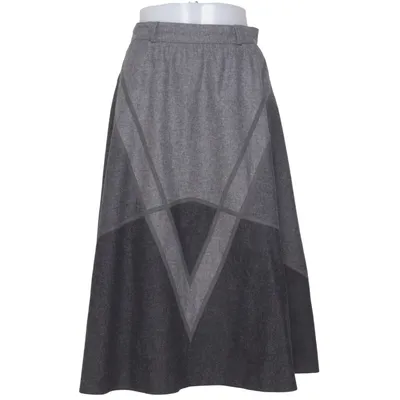 Skirt (Gray) from Hucke Viscose, Wool
