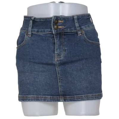 Jeansnederdel (Blå) fra Princess Polly Elastan, Genanvendt bomuld, Genanvendt polyester, Viscose