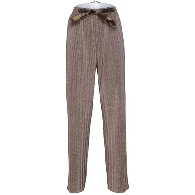 Palazzobukser (Brun, Guld) fra Eli NewYork Elastan, Polyester