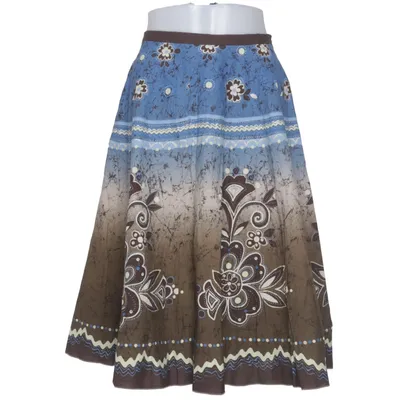 Skirt (Blue, Brown, White) from Oui Set Acetate, Cotton