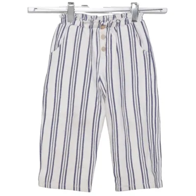 Broek (Wit, Blauw) van Zara Katoen, Elastaan, Polyester