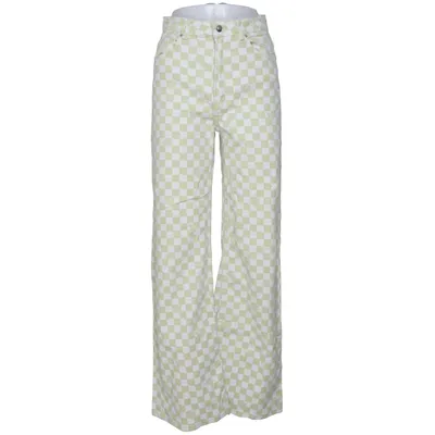Jeans (Green, White) from Divided by H&M Cotton, Elastane